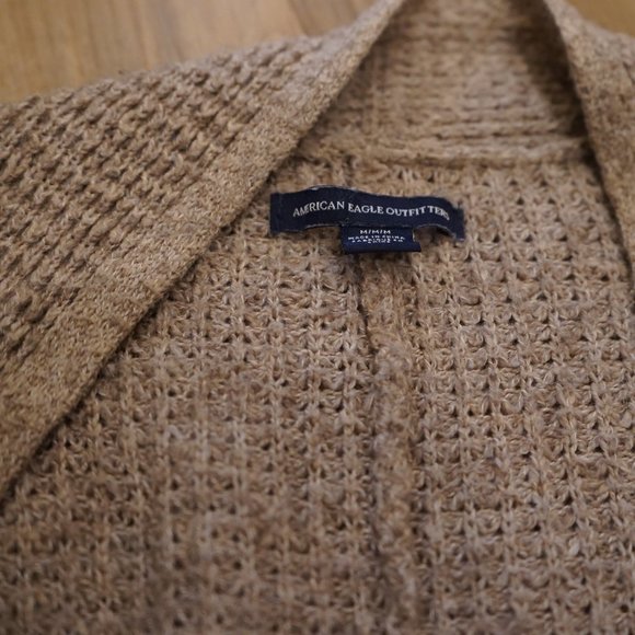 American Eagle Tan Cardigan Size Med - Picture 2 of 2